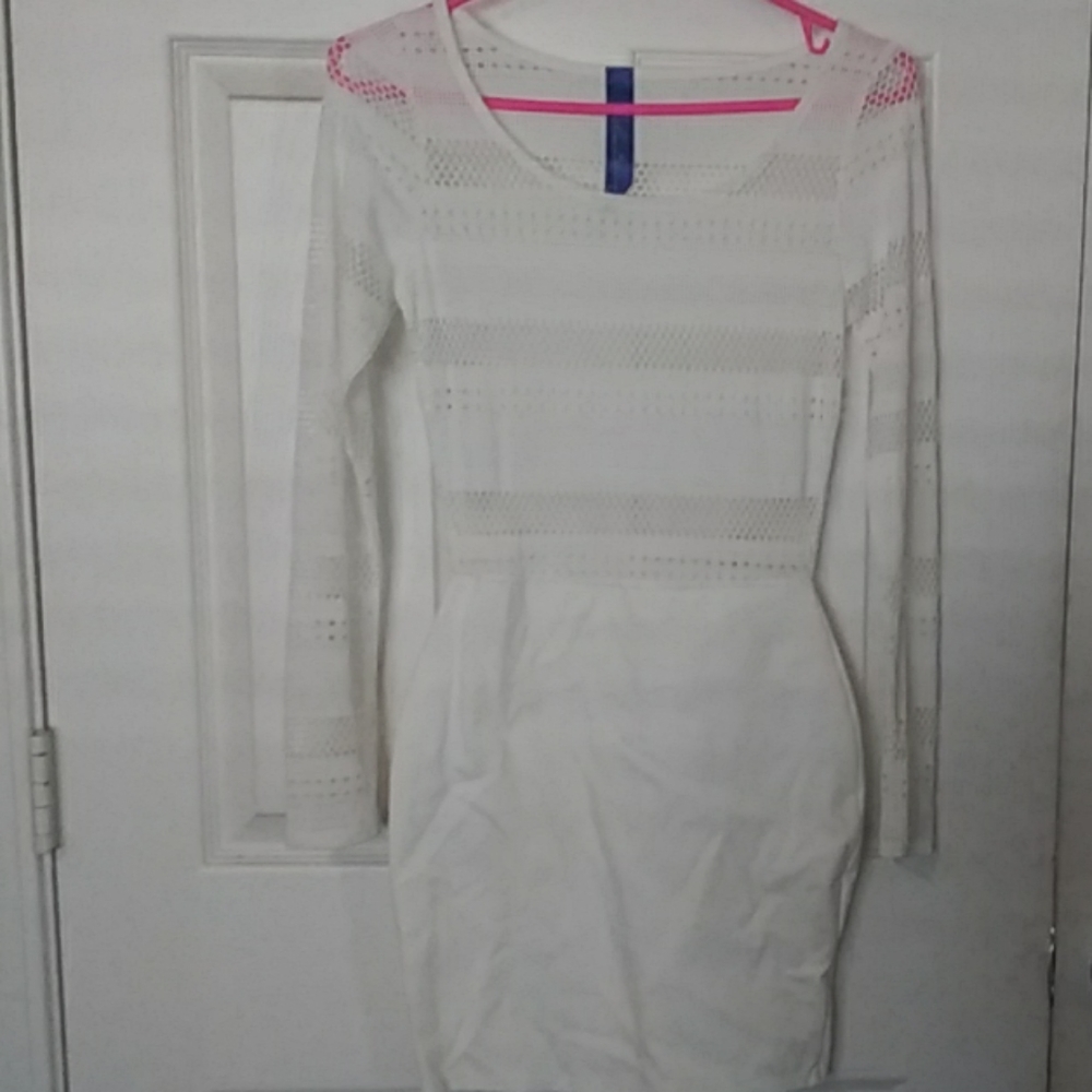 White lace type mini dress